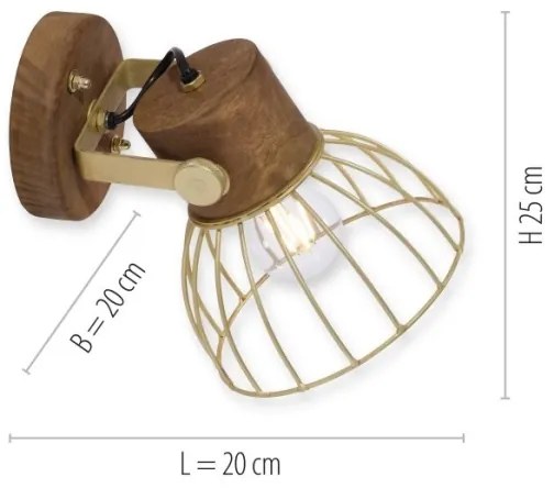 Spot de perete ALAMI 1xE27/25W/230V Leuchten Direkt 11486-60