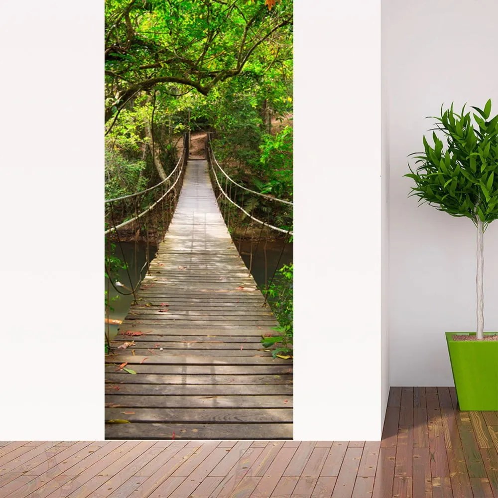 Autocolant adeziv pentru ușă Ambiance Suspension Bridge, 83 x 204 cm