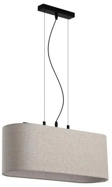 Lustra suspendata cu abajur oval in Hessian