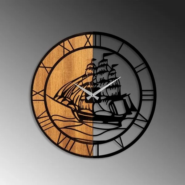 Ceas de perete d. 56 cm 1xAA lemn/metal