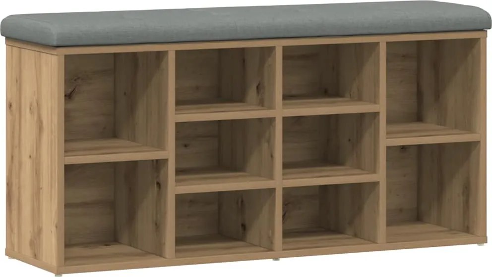 vidaXL Bancă de pantofi stejar artizanal 102x32x50 cm lemn prelucrat