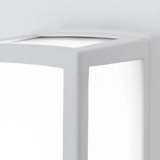 Aplica perete LED de exterior moderna IP54 Bob alba