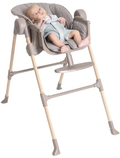 Scaun de masă pentru copii Chicco Polly Essential gri/maro