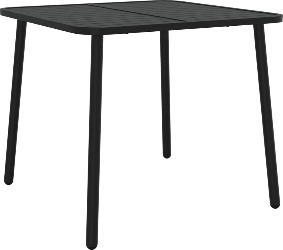 vidaXL Masă de grădină, antracit, 80x80x71 cm, oțel