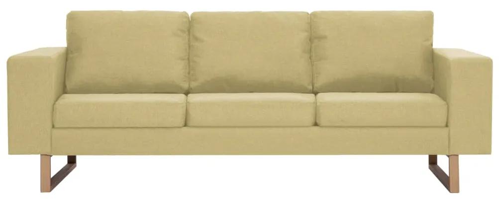 Canapea cu 3 locuri, verde, material textil Verde, Canapea cu 3 locuri