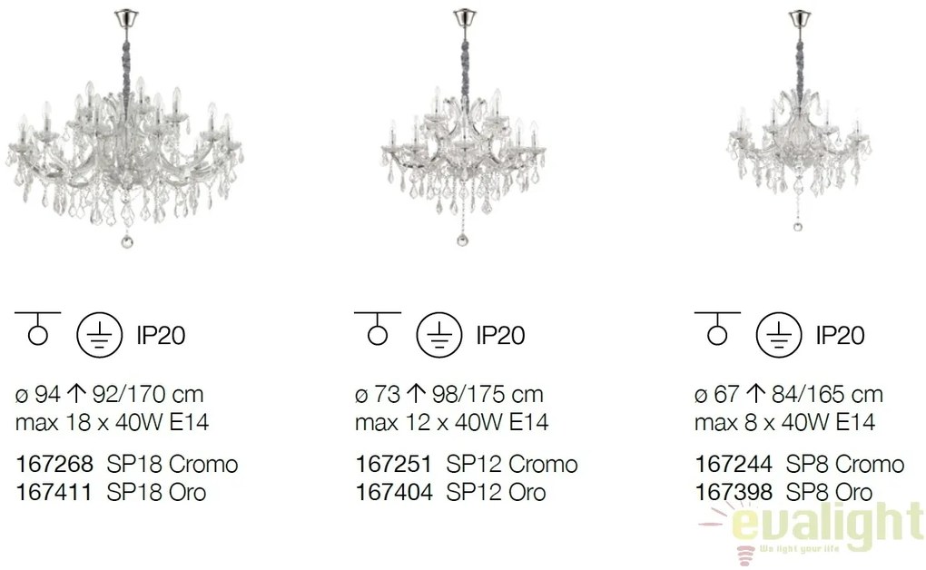 Candelabru design elegant NAPOLEON SP18 crom 167268