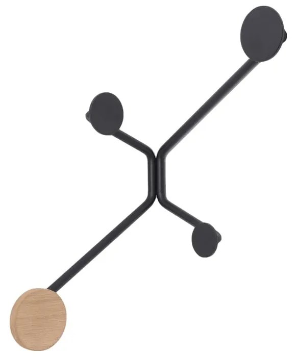 Cuier de perete pe colț Gazzda Hook, negru