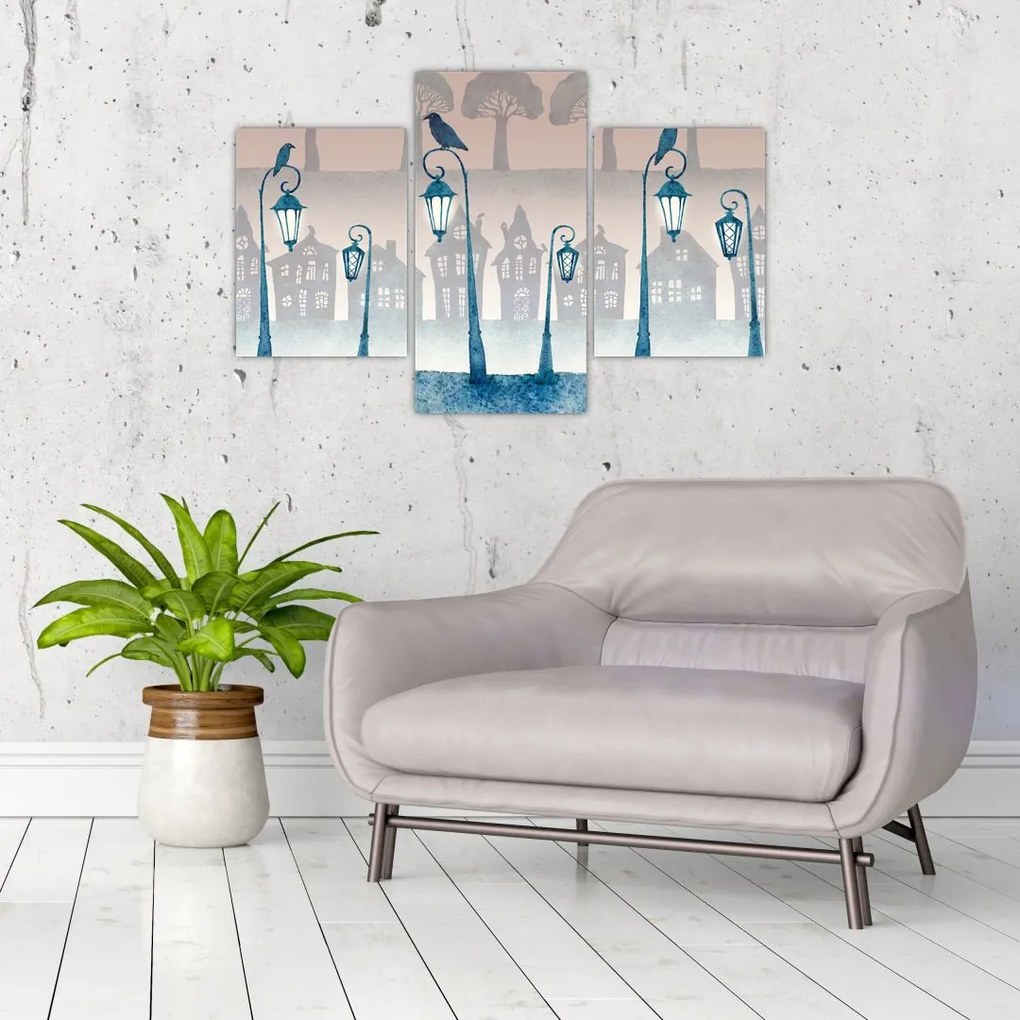 Tablou - Corbii păzind orașul (90x60 cm)