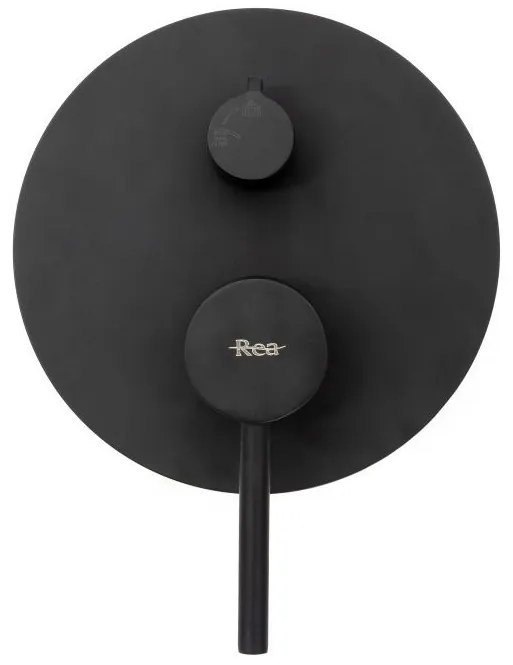 Baterie pentru dus Lungo negru mat