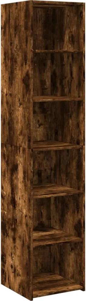 vidaXL Dulap înalt, stejar fumuriu, 40x41x185 cm, lemn prelucrat