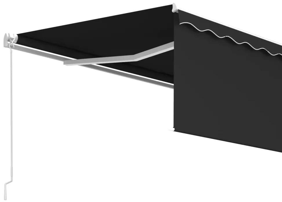 Copertina retractabila manual cu stor, antracit, 4,5x3 m Antracit, 4.5 x 3 m