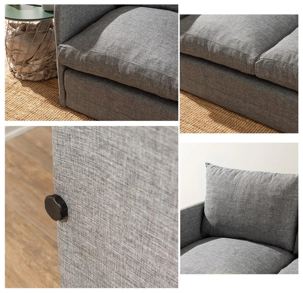 Canapea extensibilă Sagoretti XL (gri deschis). 1107021