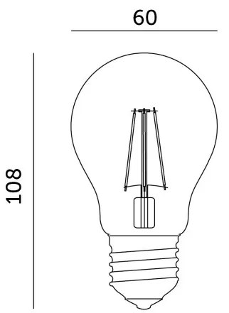 Bec led pentru cresterea plantelor, 8W, E27, filament
