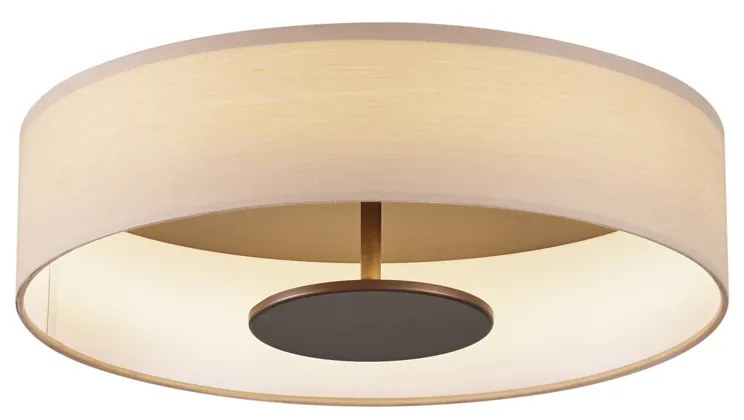 Plafonieră modernă albă cu interior bronz incl. LED cu 3 trepte de intensitate luminoasă - Bredow