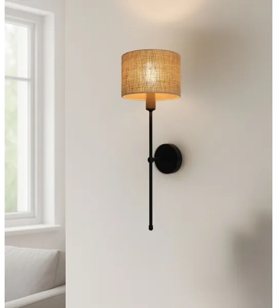 Aplica de perete MADELA 1xE14/40W/230V iută/negru