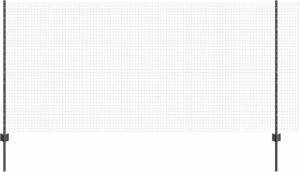 vidaXL Gard cu Stâlp Gri 1,2 x 10 m Oțel și PVC