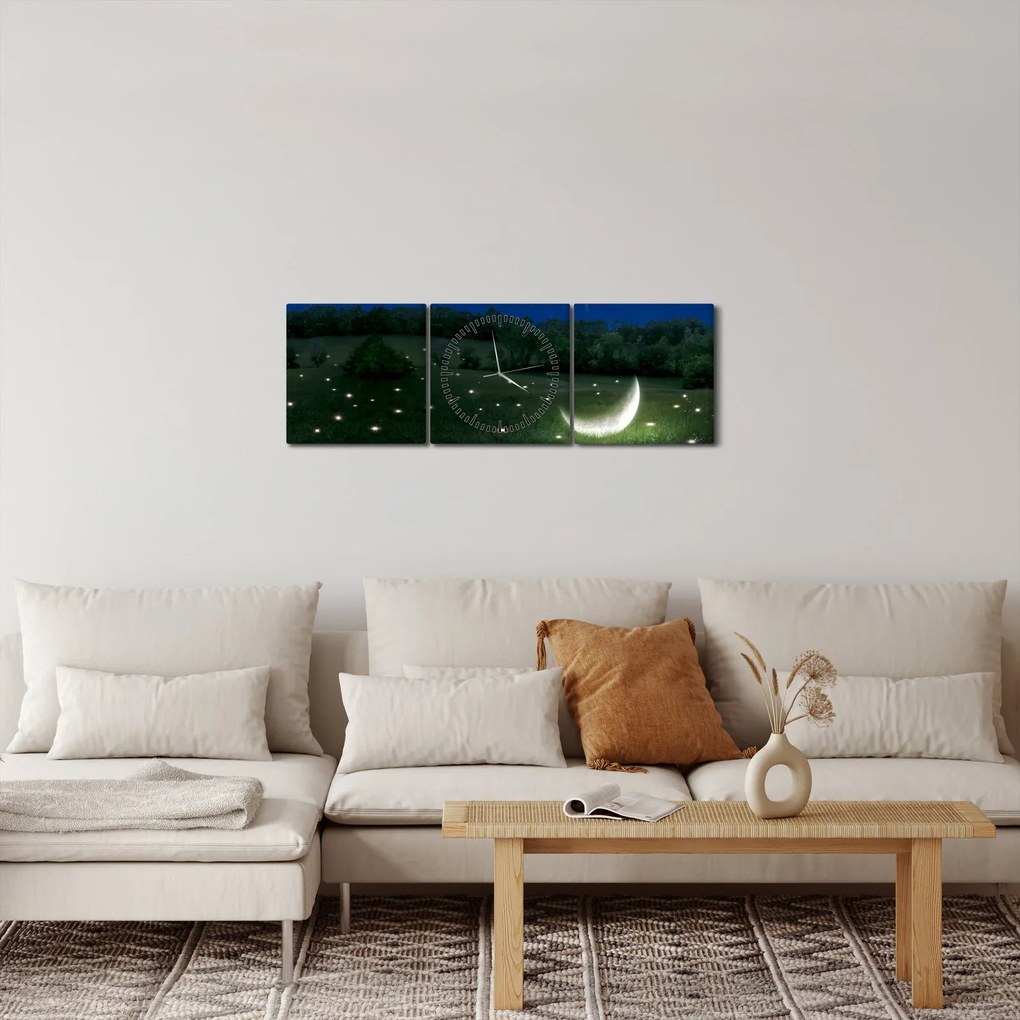 Tablou - Cer căzător (cu ceas) (90x30 cm)