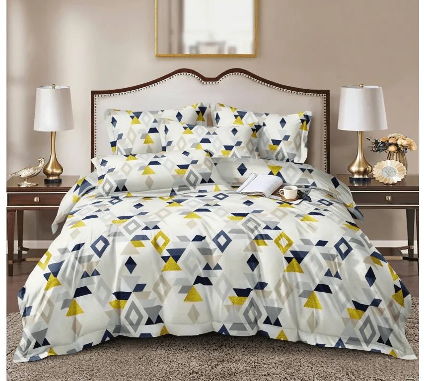 Lenjerie de pat din microfibra GEOMETRICA colorata Dimensiune lenjerie de pat: 70 x 90 cm | 140 x 220 cm