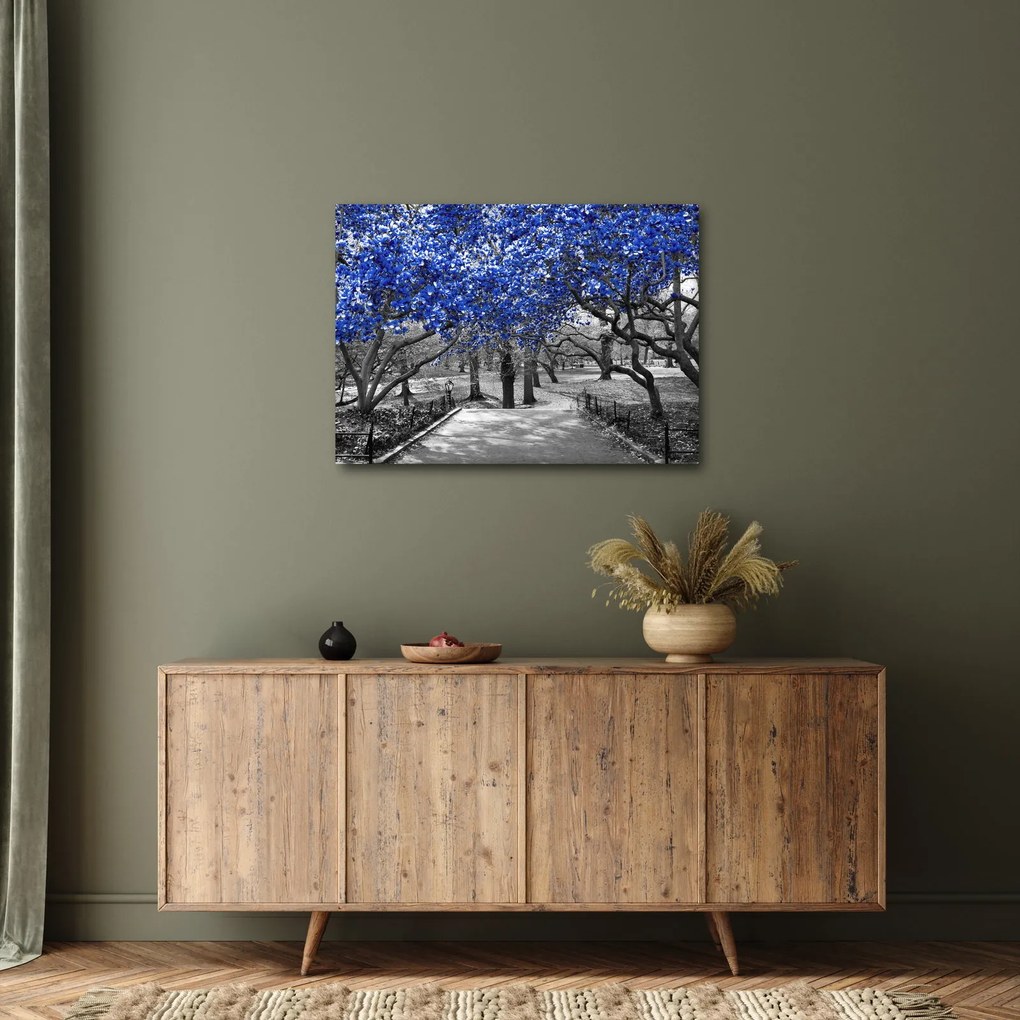 Tablou - Copaci albaștri Central Park, New York (70x50 cm)