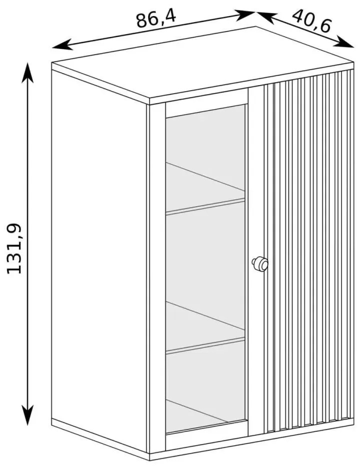 Vitrină Claudi 03 (Stejar artisan). 1055487