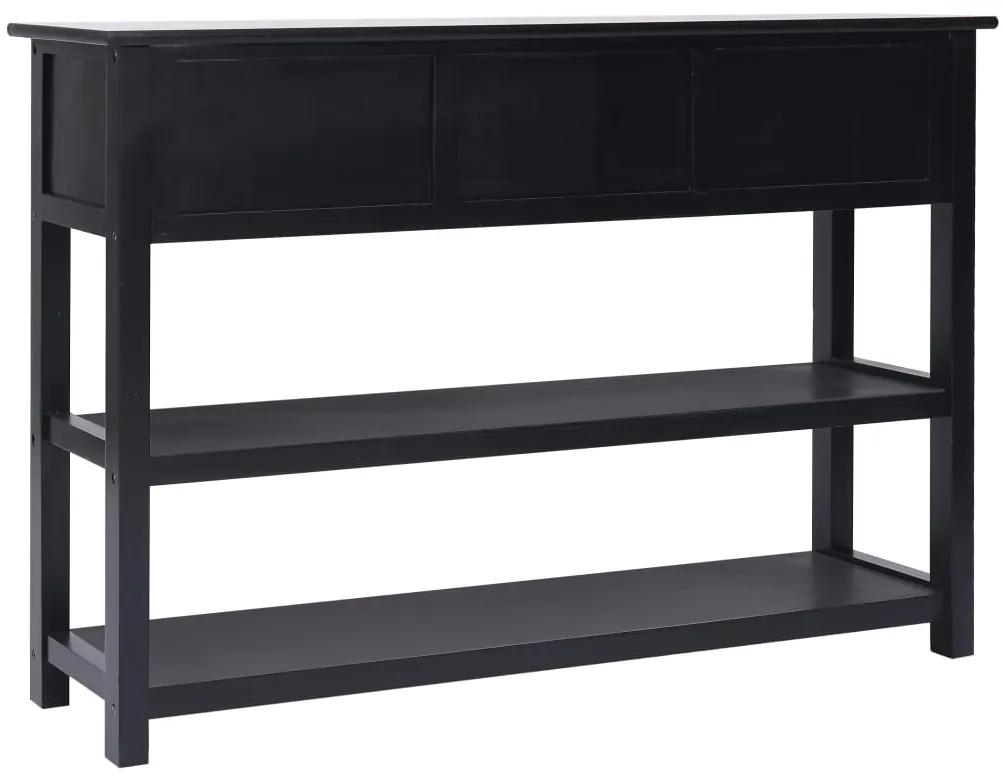 Servanta, negru, 115x30x76 cm, lemn Negru, 1