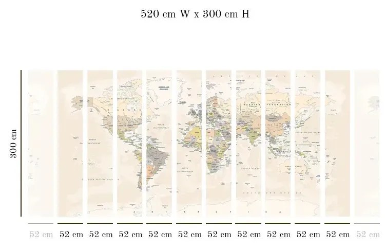 Tapet VLAdiLA Classic map 520 x 300 cm