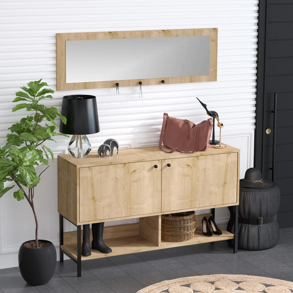Set mobilier pentru hol Block (Stejar safir). 1072722