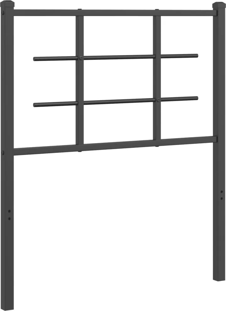 vidaXL Tăblie de pat de schimb metalică, negru, 75 cm