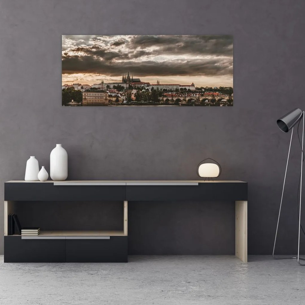 Tablou - Praga înnorită (120x50 cm)