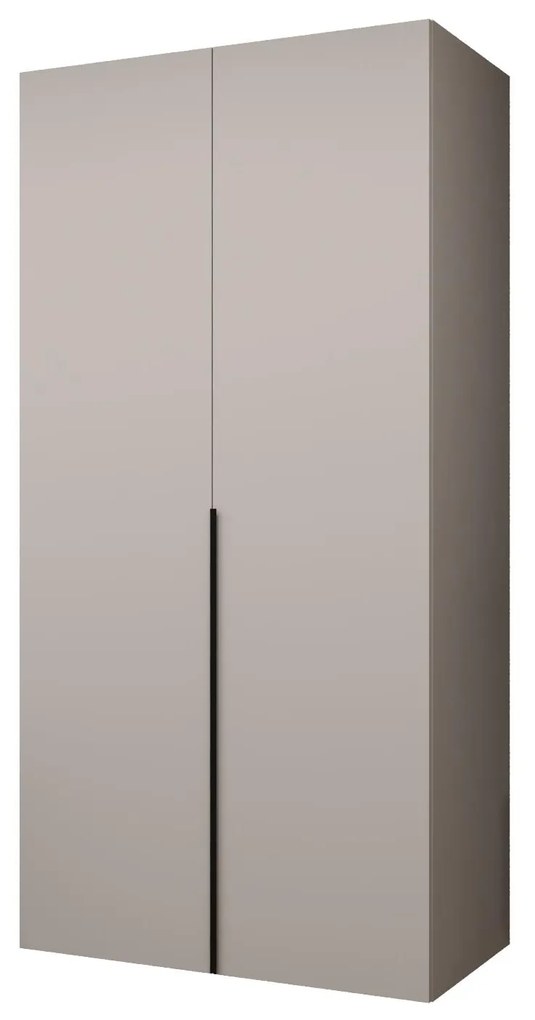 Dulap de haine 100 cm Alice 1 (Cașmir + Negru). 1126099