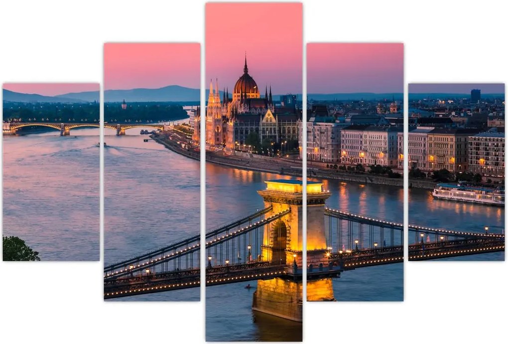 Tablou - Panorama orașului Budapesta, Ungaria (150x105 cm)