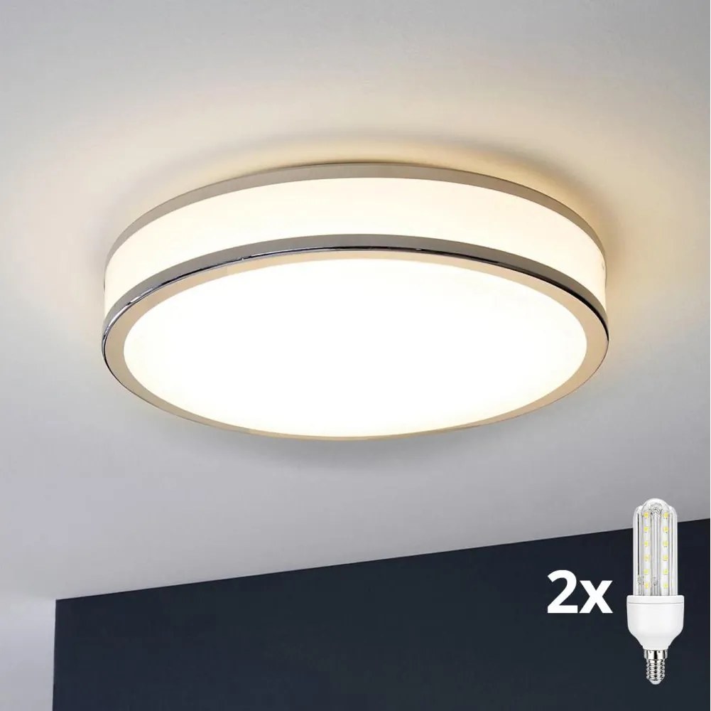 Eglo 31025 - LED plafonieră de baie PALERMO 2xE14/40W/230V IP44
