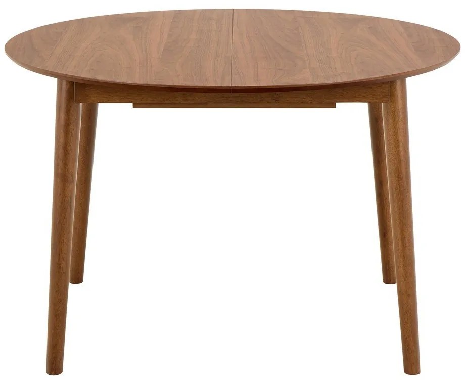Masă de dining rotundă extensibilă cu aspect de lemn de nuc cu blat suplimentar ø 115 cm Montreux – Actona