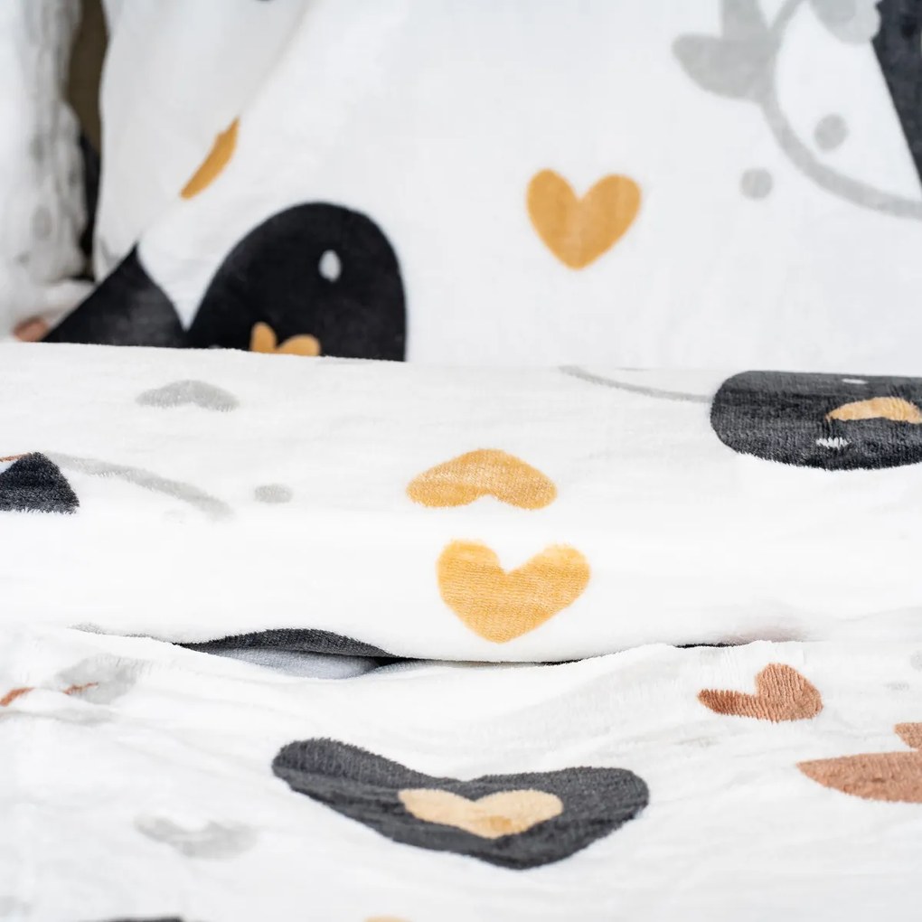 Lenjerie de pat din microflanel 4Home Romantic, 140 x 200 cm, 70 x 90 cm