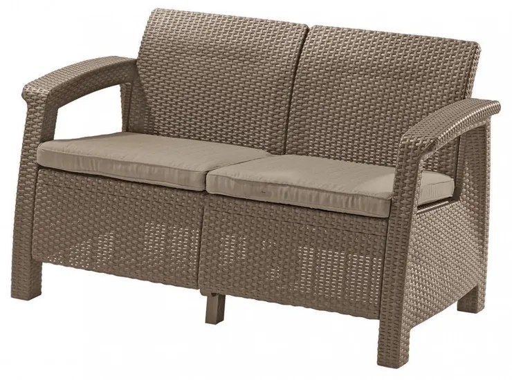 Set de mobilier de grădină Corfu Large II Lyon 6+1 în culoarea cappuccino