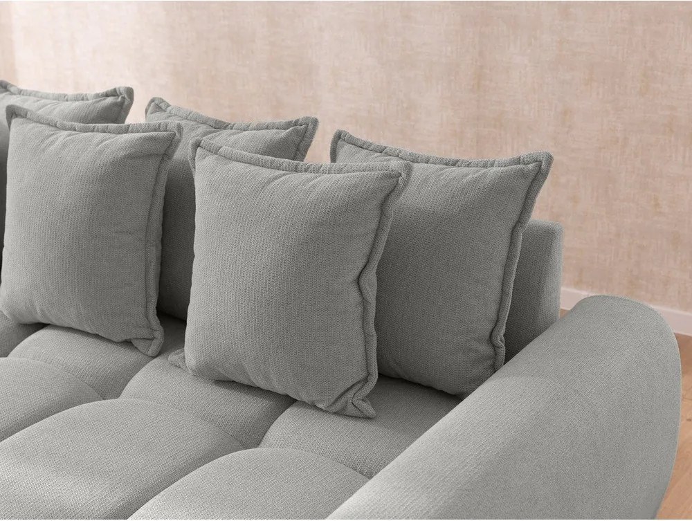 Colțar gri deschis (cu colț pe partea dreaptă/cu șezlong) Albane – Ropez