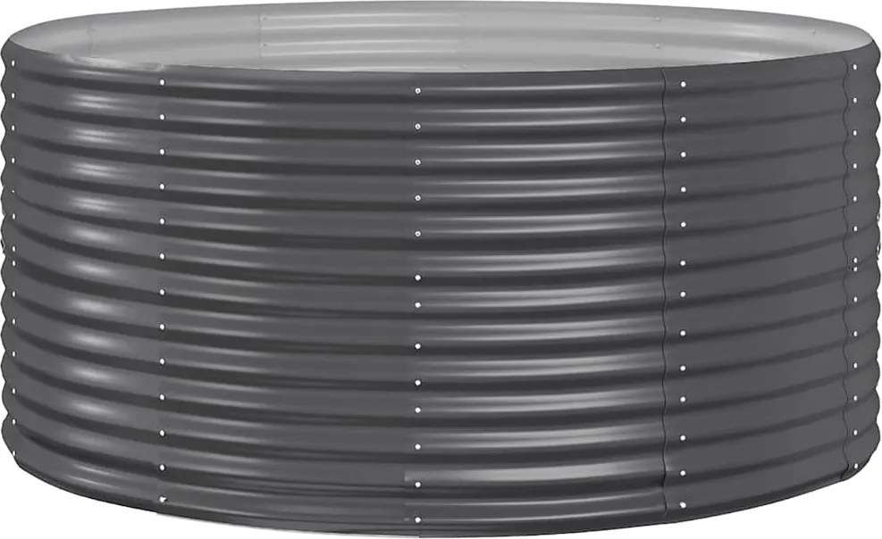 vidaXL Jardinieră, antracit, 140x140x68 cm, oțel galvanizat