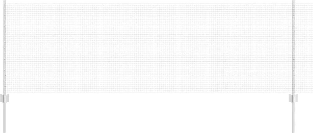 vidaXL Gard cu Stâlp Argintiu 0,8 x 25 m Oțel