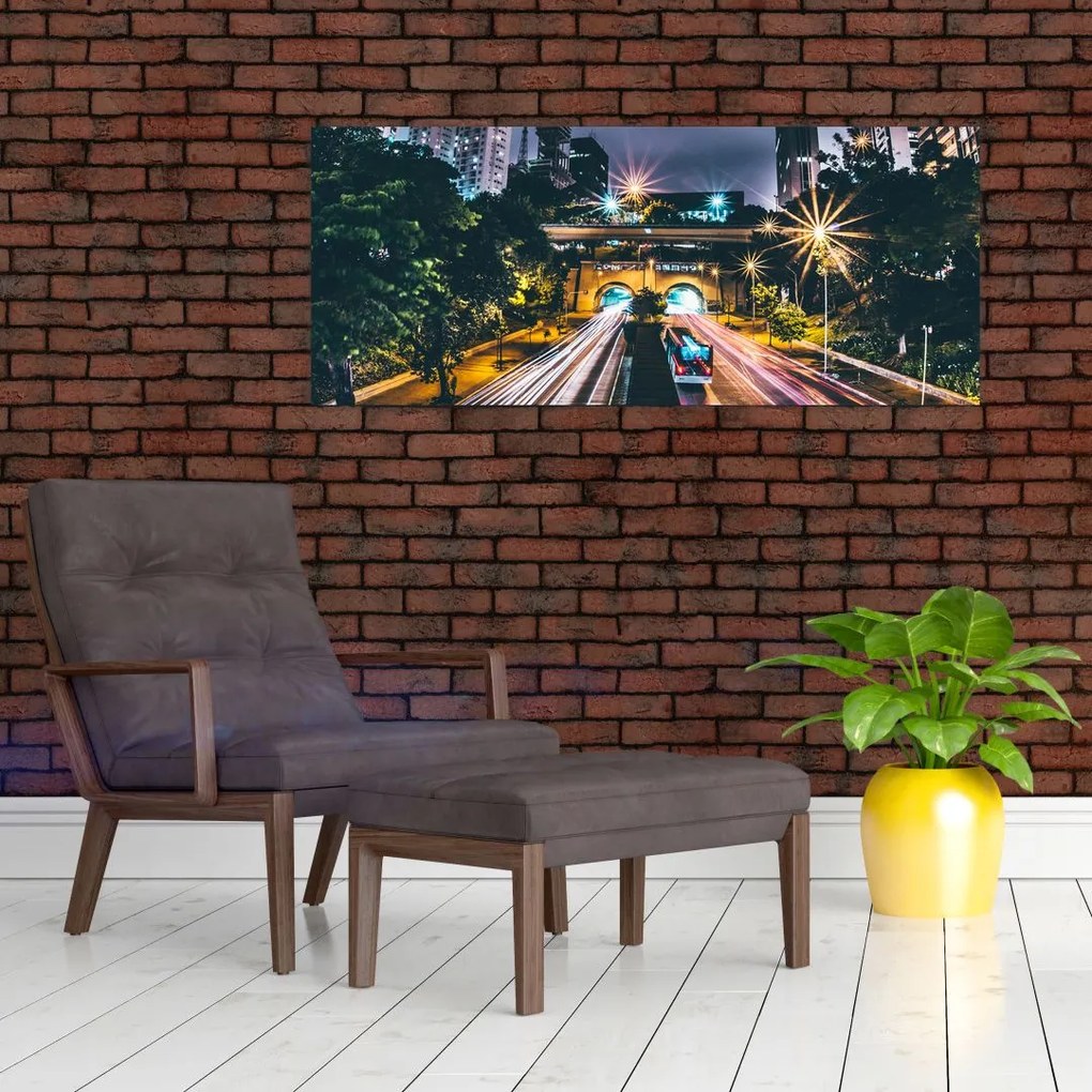 Tablou - Oraș de noapte (120x50 cm)