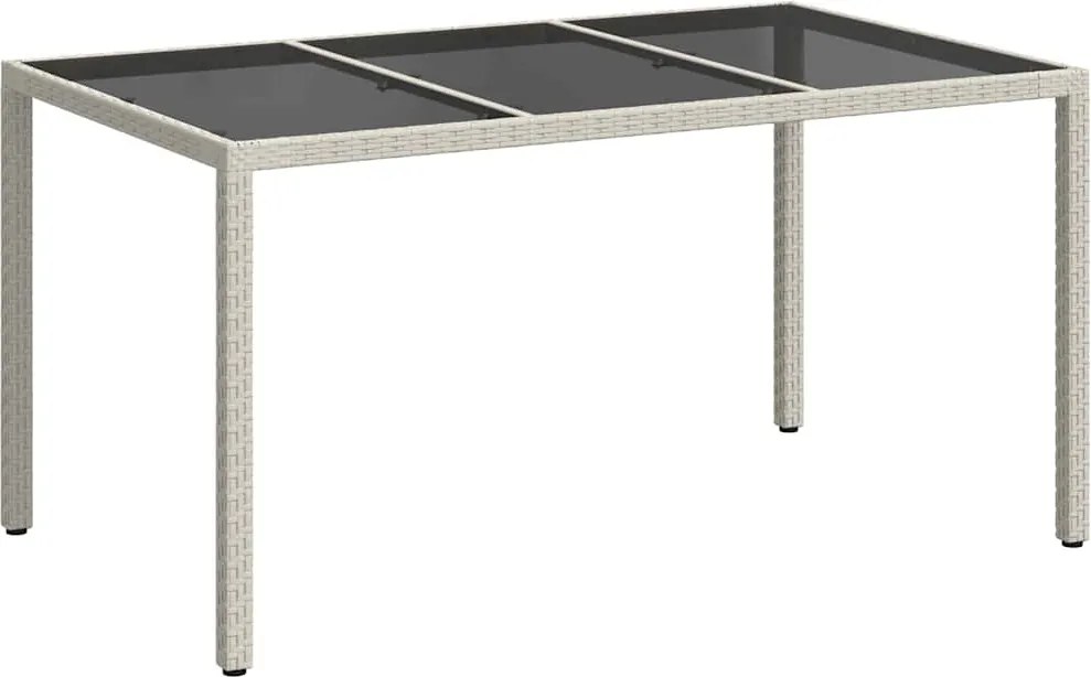 vidaXL Masă de Grădină Alb 150 x 90 x 75 cm poliratan