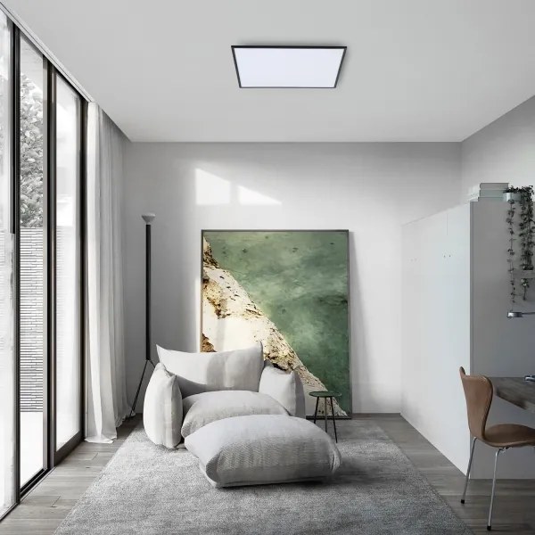 Brilagi - Plafonieră LED dimabilă SLIMFRAME LED/58W/230V 60x60 cm neagră + telecomandă