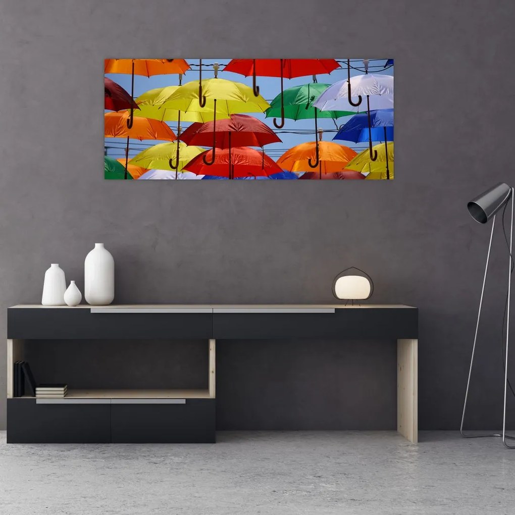 Tablou - Umbrele colorate (120x50 cm)