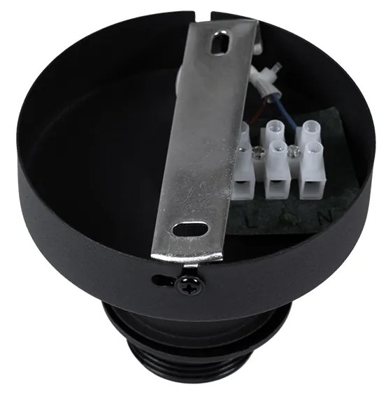 Lampă de perete orientală neagră cu bambus natural - Pua