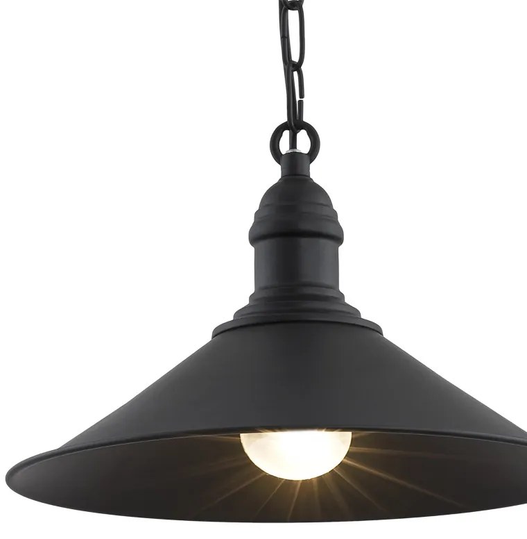 Lustra / Pendul metalic stil industial ERBA negru