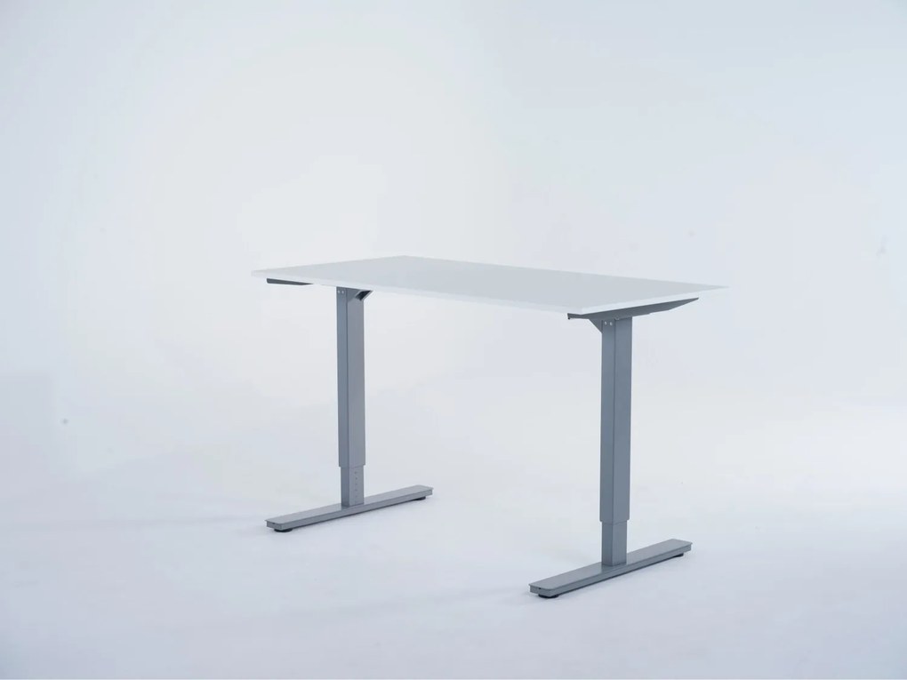 Birou reglabil manual, control cu manivelă, 80 kg - Standard - 1360x680x18 - Gri - Gri