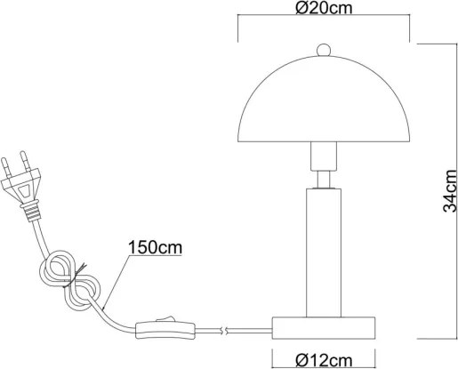 Globo 24868W - Lampă de masă JANIE 1xE14/40W/230V albă
