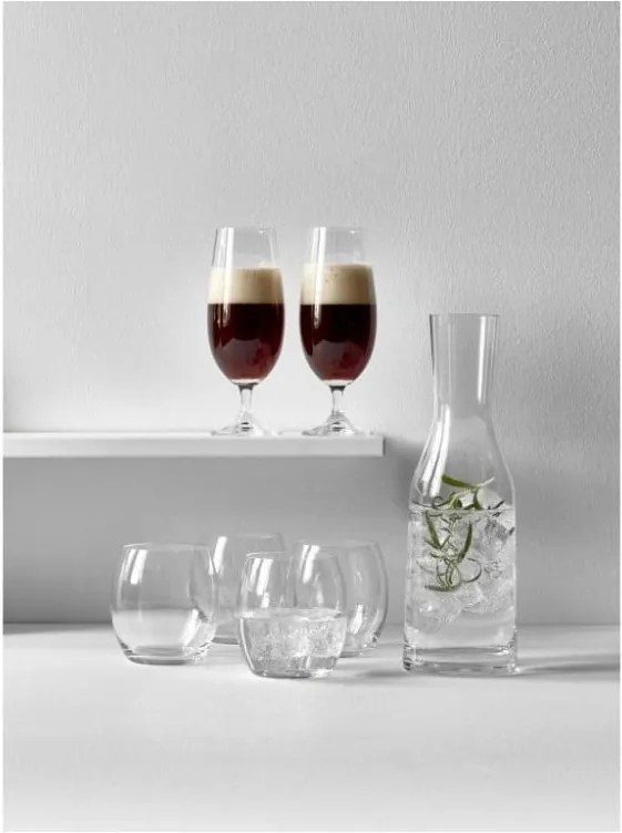 Set 4 pahare de apă din sticlă cristalină Bitz Fluidum, 530 ml