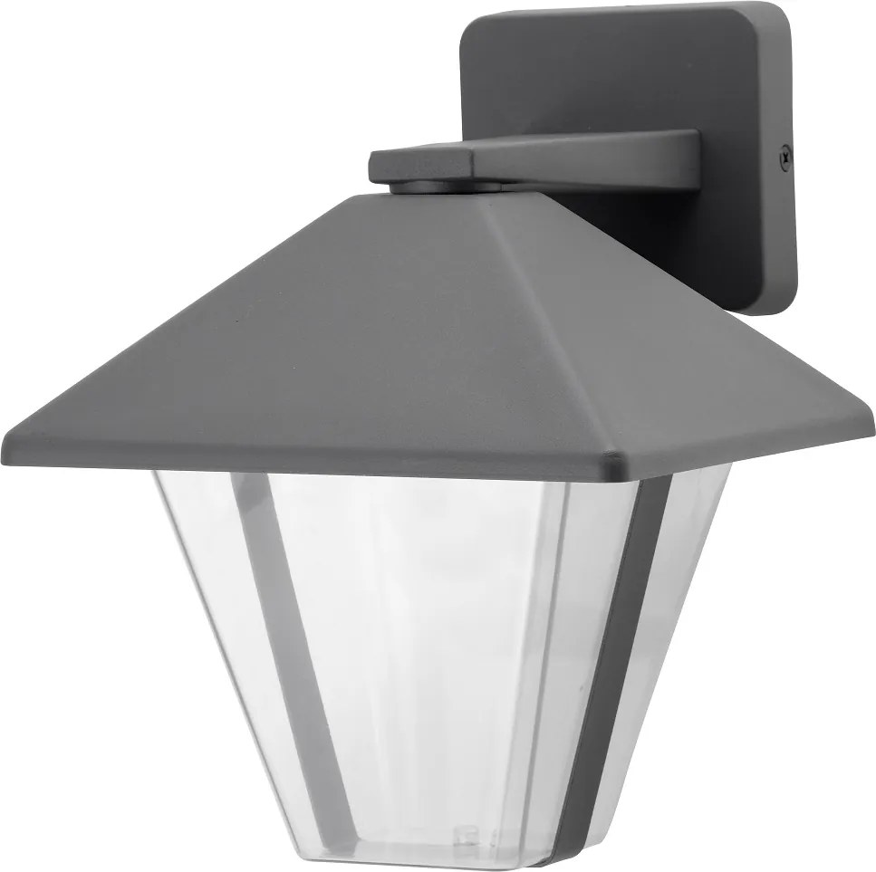 Aplica perete exterior Well Milano E27 60W IP44 gri inchis