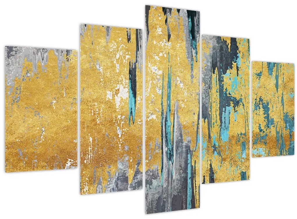 Tablou - Design auriu (150x105 cm)
