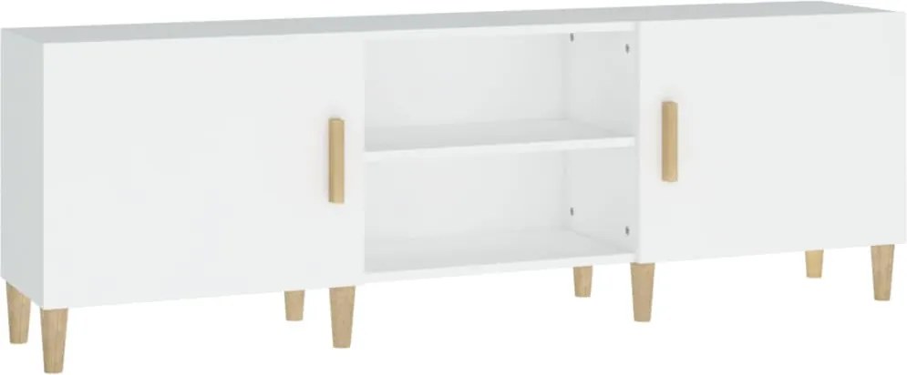 vidaXL Comodă TV, alb, 150x30x50 cm, lemn compozit